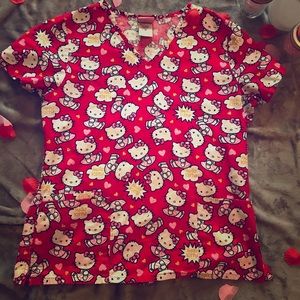 Hello kitty Nursing scrub top.💕